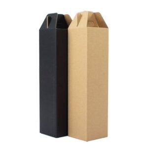 Caja autoarmable con asas, para 1 botella de Vino  9 x 34 x 9 cm